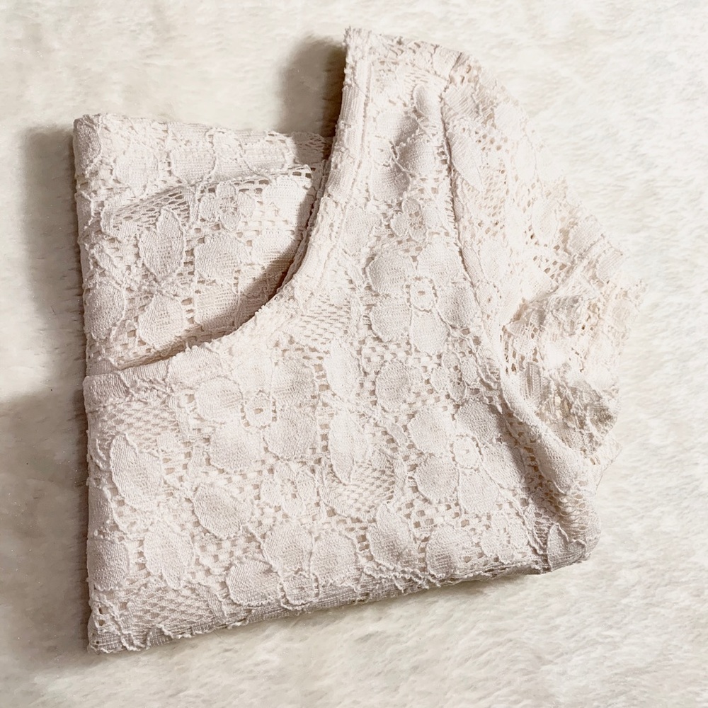 Lace Crop Top Tee